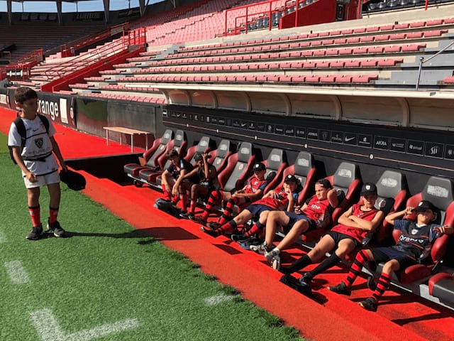 Joueurs de rugby au Stade Toulousain lors de leur séjour Rugby cet automne