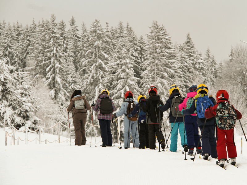 Sortie ski de fond en colo de vacances cet hiver